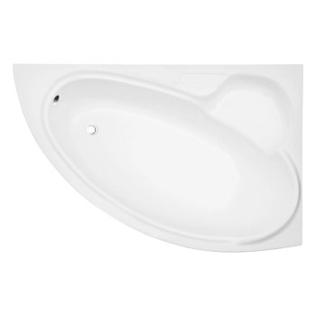 Cadă de baie BESCO Bianka, asimetrică, acril, 150×95 cm, dreapta, alb
